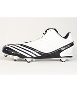 Adidas Scorch Thrill Mid D White &amp; Black Football Cleats Shoes Mens NWT - £79.69 GBP