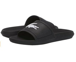 Lacoste Men's Croco Slide Sandal 7-37CMA0018312 - Black/White - $49.48