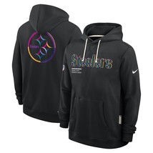 New Steelers 2025 Crucial Catch Beat Cancer Sideline Hoodie for Pittsbur... - $69.90
