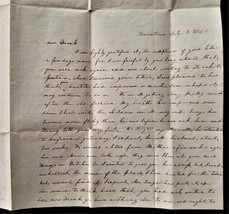 1848 Antique Stampless Letter Uniontown Pa Swayze Mc Connelsville Oh Handwritten - £37.88 GBP