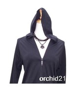 CHICO&#39;S Chicos 0 Microfiber Hoodie Top New Size XS/S Stretch NWT $98 Black - $53.61 CAD