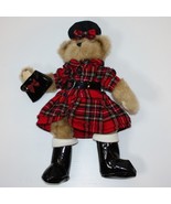 Christmas Fiona 2008 16&quot; Plush Teddy Bear in Plaid Tartan Dress &amp; Vinyl ... - $14.99