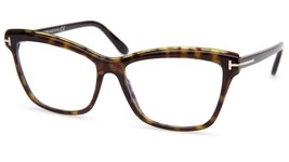 NEW TOM FORD TF5619-B 052 Havana Eyeglasses Frame 55-15-140mm B40mm Italy - £106.07 GBP