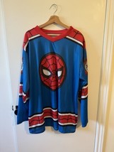 Hombres Grande Spiderman &quot;Spider-Man&quot; #62 Marvel Rubie&#39;s Traje Co. Hockey Jersey - £29.43 GBP