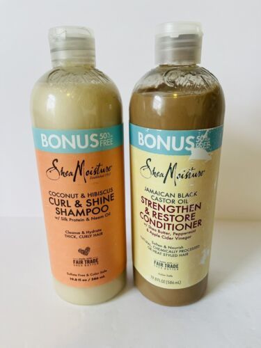 SheaMoisture Coconut & Hibiscus Curl and Shine Curly Hair Shampoo + Conditioner - $27.62