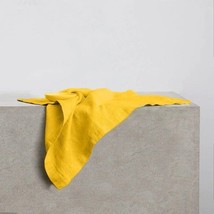 100 Pack Yellow Mustard Napkin Cotton Napkins Eco Friendly Reusable Table Napkin - £18.78 GBP+