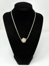 Vintage Christian Dior Faux Pearl &amp; Rhinestone Sun Necklace - $2,080.57 MXN