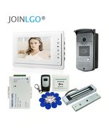 7&quot; Video Doorbell Intercom System 1 Monitor RFID Camera Magnetic Lock Wa... - $113.55+
