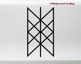 Web of Wyrd Vinyl Sticker Viking Matrix of Fate Skuld&#39;s Net Symbol Die C... - $4.94+