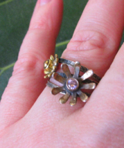 Very Beautiful Kunzite Ring, 925 Silver, Size 9 US, Some Copper Overlay - $24.00