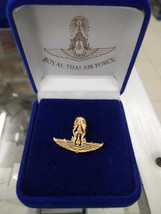 WING METAL RTAF THAI AIR FORCE TIE PIN, GOLD COLOR IN VELVET BOX RTAF - $18.70