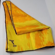 Vintage Jan C Watercolor Scarf - Orange, Yellow, Brown - £13.46 GBP