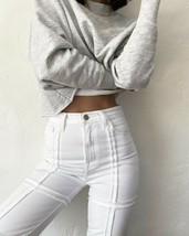 NWT J Brand &quot;Off-the-Grid&quot; Jules White High Waist Straight Leg Jeans Siz... - £28.21 GBP