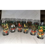 Vtg Indiana Glass 12 Days of Christmas 12-oz Tumblers Complete Set Origi... - £57.52 GBP