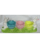 Yankee Candle Multi Tea Light T/L Holder Spring EASTER EGGS White Bunnies - $68.13 CAD