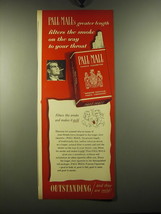 1949 Pall Mall Cigarettes Advertisement - Pall Mall&#39;s greater length filters - £14.72 GBP
