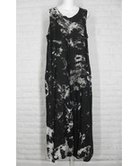 SAGA Romper Jumpsuit Tie Dye Palazzo Pockets Linen Black White NWT One Size - £112.13 GBP