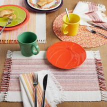 Fiesta Marblehead fringe Napkins Set of 4 - Scarlet, Merlot, Butterscotc... - $17.99+