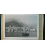 Vintage 1970s–80s BW Photo–Hong Kong Skyline Victoria Harbour Junk Boat ... - $33.23 CAD