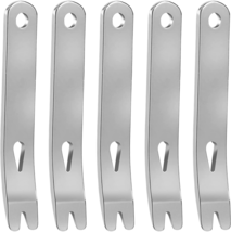 5 Pack Mini Stainless Steel Pocket Pry Bar Crowbar Multifunction EDC Tool Silver - £10.47 GBP