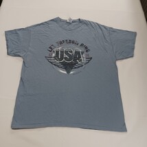 Gildan Ultra Cotton USA Let Freedom Ring Men's Blue Cotton Graphic T-Shirt Sz XL image 14