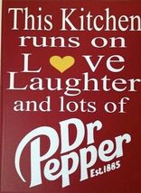 Dr. Pepper Soda Cola Pop Advertising Ad Metal  Sign 12x8in Mancave Garag... - $24.74