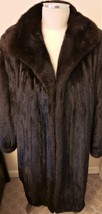 Winter Custom Made Long Fur Coat Sz.XL Dark Brown - £629.06 GBP