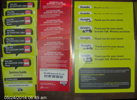 7 Services Guide + 7 Activation Cards Straight Talk service Motorola W418g - $22.92