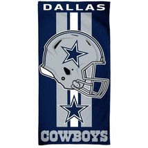 NFL Dallas Cowboys Vertical 3 Stripes Helmet Center Beach Towel 30&quot;x60&quot; - £21.17 GBP