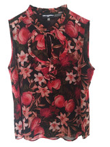 K Lagerfeld Paris Floral Blouse black/rose M - £38.83 GBP