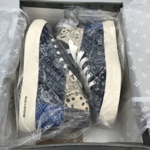 Sun + Stone Mens Bandana Patchwork High Top Sneakers Navy Size 8 MSRP $70 - £30.11 GBP