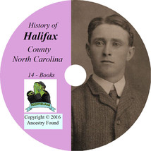 HALIFAX County North Carolina NC - History Genealogy Roanoke  - 14 Books CD DVD - £5.40 GBP