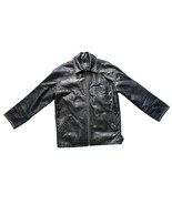 Knight Of New Zealand Vintage Soft Leather Black Full Zip Sz Small  - $97.72 CAD