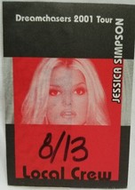 JESSICA SIMPSON - VINTAGE ORIGINAL 2001 CONCERT TOUR CLOTH BACKSTAGE PASS - $10.00