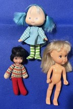 3x Vintage Dolls Lot: Moppets Mandy Blueberry Muffin + Honey Hill Bunch I.Q. - £13.66 GBP
