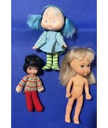 3x Vintage Dolls Lot: Moppets Mandy Blueberry Muffin + Honey Hill Bunch ... - $23.50 CAD
