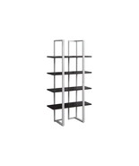 60&quot; Modern 4-Tier Bookshelf Bookcase Etagere - Brown/Grey Metal - $2,542.95 MXN