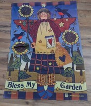 Bless My Garden Angel Crow Beehive 28x40 Garden House Flag Decoration Ya... - $18.53