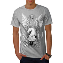 Wellcoda Stallion Ornament Mens T-shirt, Unicorn Graphic Design Printed Tee - £14.64 GBP+