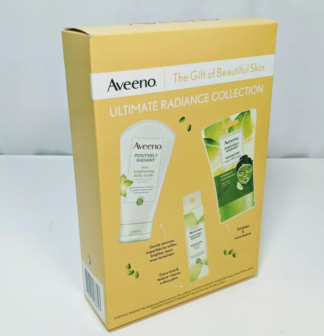 Aveeno Boxed Set Ultimate Radiance Collection Skincare with Brightening Daily - $9.99