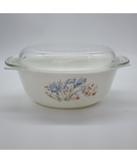 ♻️ Vintage Pyrex England Blue Floral Round Baking Casserole Dish W/ Lid - $44.54