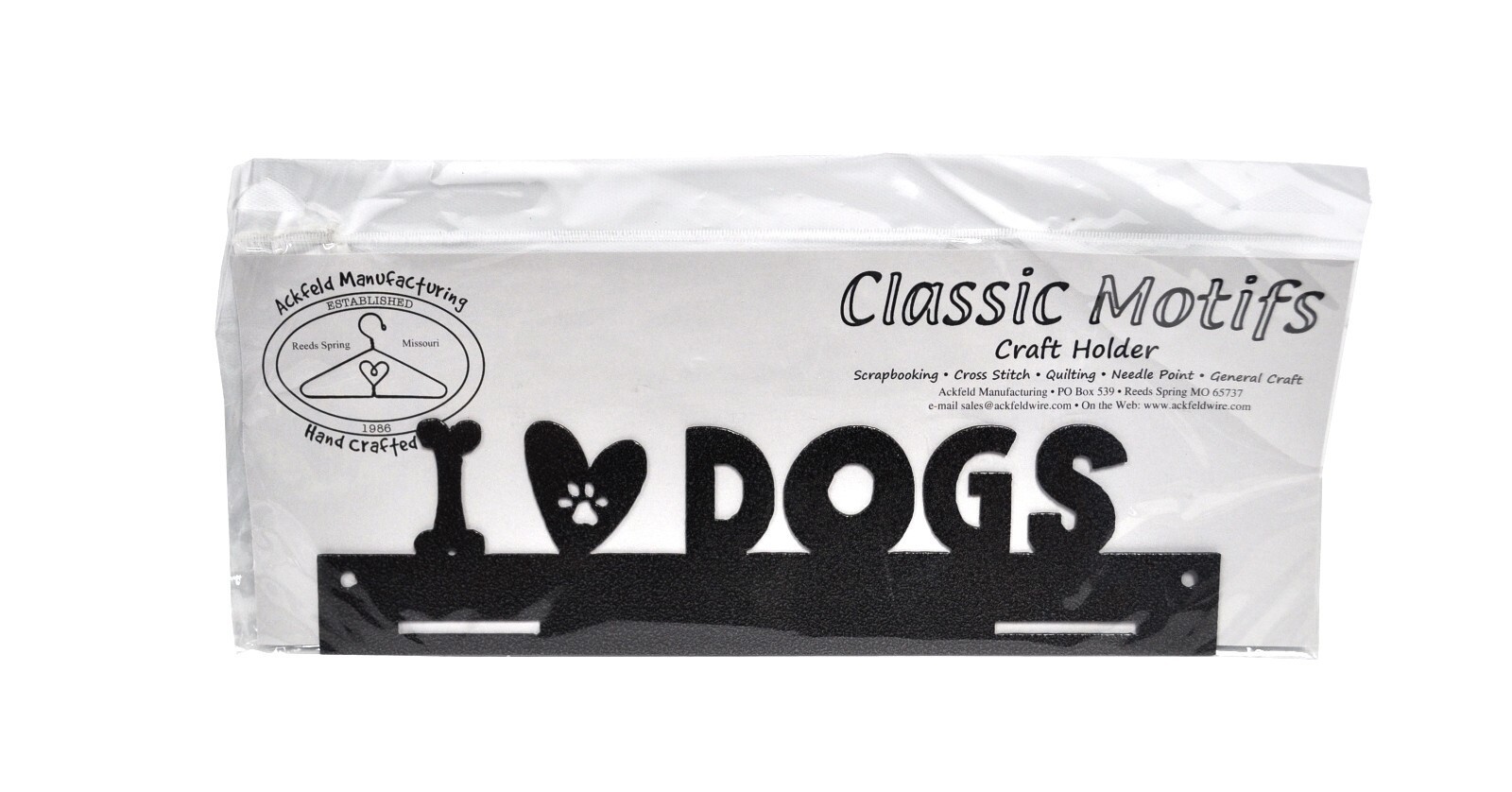 Classic Motifs 12 inch I Love Dogs Tab Craft Holder Item image 2