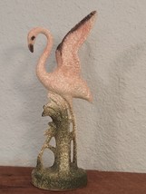 Vintage Flamingo Bird Figurine Wings Up Pebble Textured MCM 10 inches Ta... - £73.51 GBP