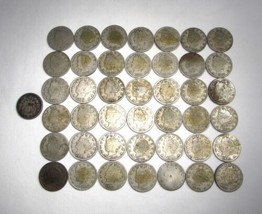 Liberty Shield Nickel Lot 43 Coins 16 Different Dates Ugly AN729 - £61.50 GBP