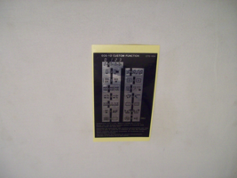 Canon EOS-1N Camera Custom Function Stickers Decals Sheet CT0-1104 - $15.83