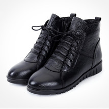 Shoes Women Winter Warm Ankle Boots Genuine Leather Boots Women Casual Shoes Fem - £45.14 GBP