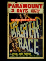 Master Race Original Window Card 1944-11X22-GEORGE COULOURIS-STANLEY RIDGES - £85.45 GBP