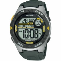 Lorus R2397MX9 Mens Sports Digital Grey Silicone Strap Watch - $151.40