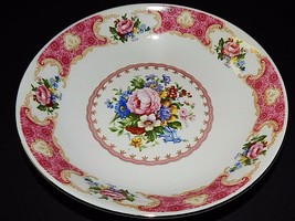Red Sea Fine China Spring Garden Rose Soup Bowl Pink Gold Trim - $21.78