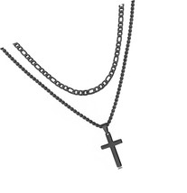 Layered Cross Necklace for Men Women,Mens Cross - £32.34 GBP